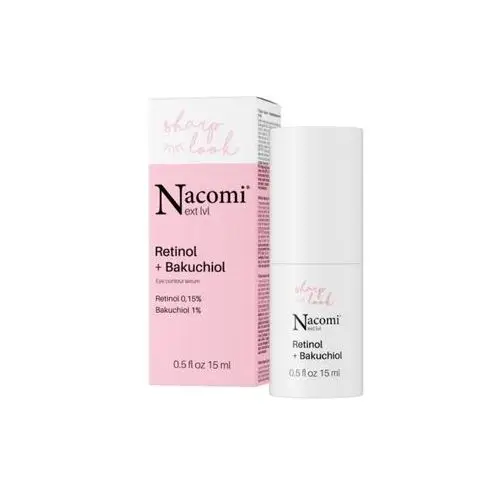 NACOMI - Next level Serum pod oczy przeciwzmarszczkowy, Retinol 0,15% +Bakuhiol 1%, 15ml