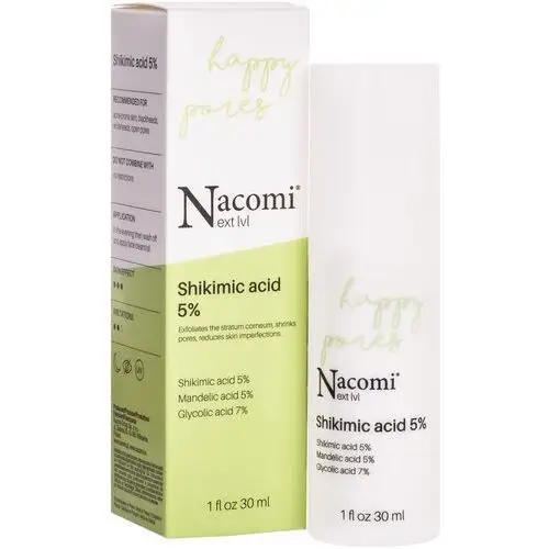 Nacomi next level shikimic acid 5% – serum normalizujące do twarzy z kwasem szikimowym, 30 ml