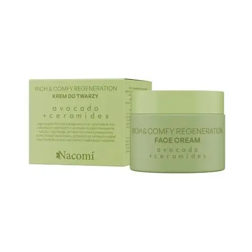 Nacomi - rich&comfy regeneration - krem do twarzy - awokado, 40ml