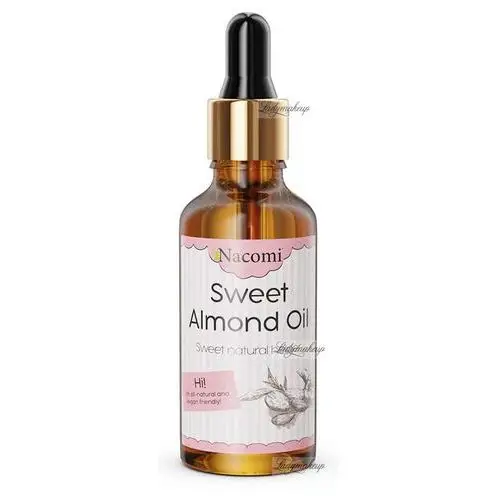 Nacomi - sweet almond oil - naturalny olej ze słodkich migdałów - rafinowany - 50 ml pipeta