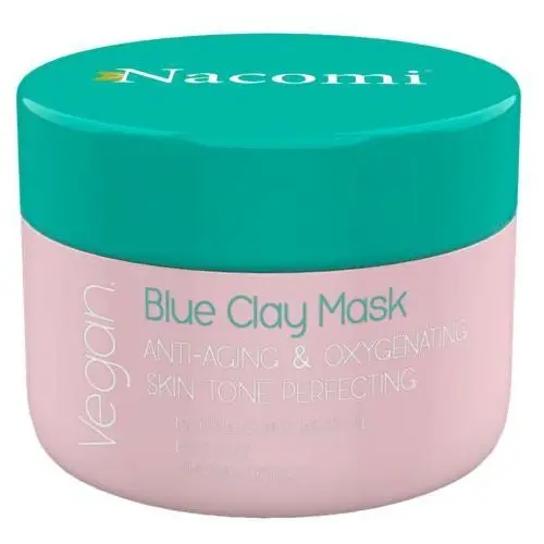 Nacomi vegan blue clay mask anti aging oxygenating maska niebieska przeciwzmarszczkowo dotleniająca 50ml