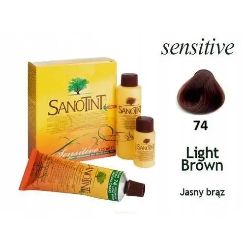 Naturalna Farba Sanotint Sensitive 74 jasny brąz, kolor brąz