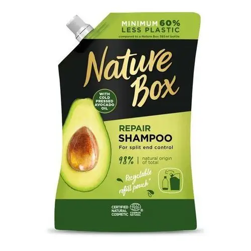 Repair shampoo szampon do włosów avocado oil 500ml refill 500ml Nature box