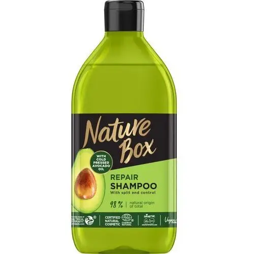 Szampon do włosów zniszczonych z olejem z awokado 385 ml Nature Box,10