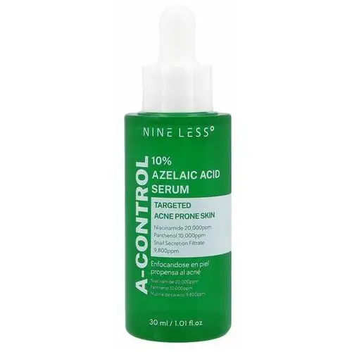 NINE LESS A-Control 10% Azelaic Acid Serum 30ml - serum do twarzy o działaniu rozjaśniającym