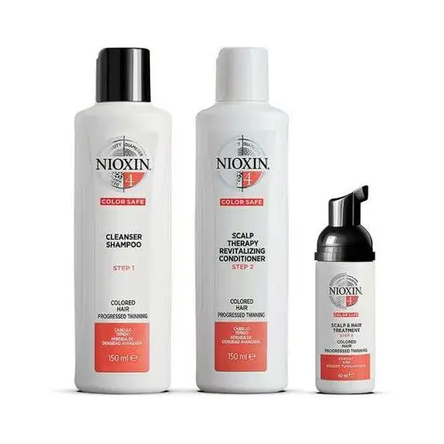 Nioxin System 4 zestaw szampon do włosów 150ml + odżywka do włosów 150ml + kuracja zagęszczająca do włosów 40ml