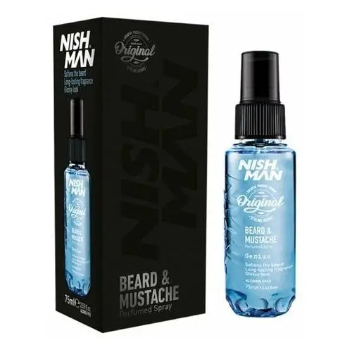 Nishman, Beard & Mustache Spray, Perfumowany Spray Do Brody I Wąsów Genius, 75ml