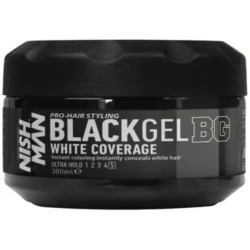 Nishman black gel white coverage - żel odsiwiający do włosów, 300ml