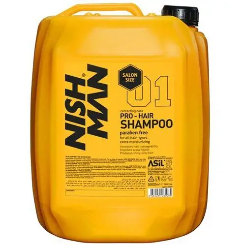 Nishman pro hair paraben free - delikatny szampon odżywczy, 5l