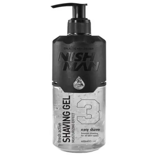 Nishman Shaving Gel 3 Fresh Active Easy Shave - żel do golenia, 400ml
