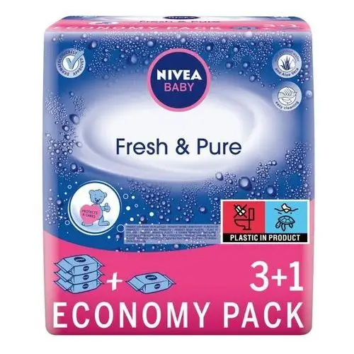Baby chusteczki fresh & pure 3+1 4x63szt. erfrischungstuch 1.0 pieces Nivea