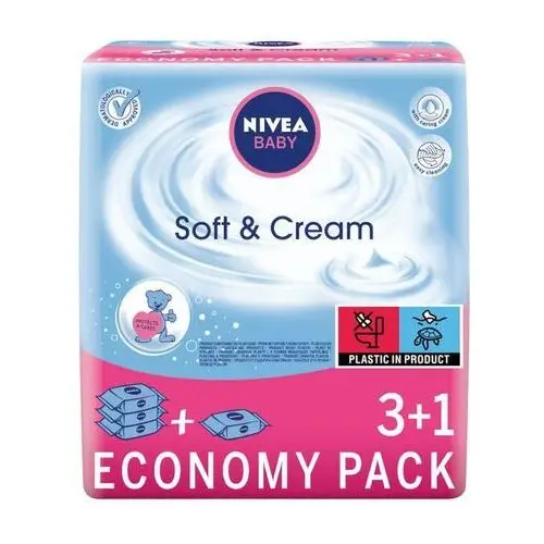 Nivea baby chusteczki soft & cream 3+1 x 63 szt. erfrischungstuch 1.0 pieces