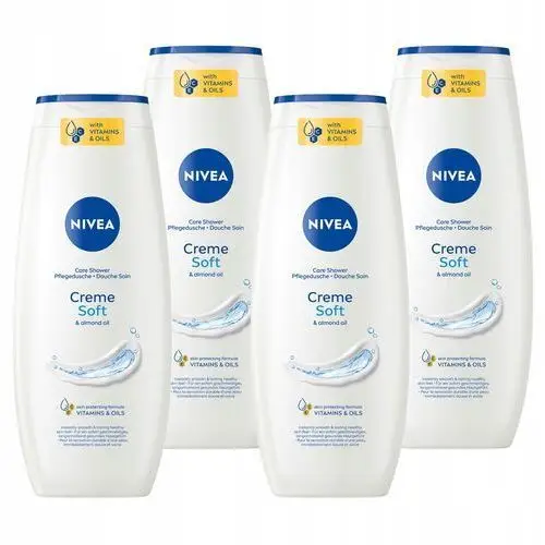 Nivea Creme Soft Żel pod prysznic 4 x 500 ml