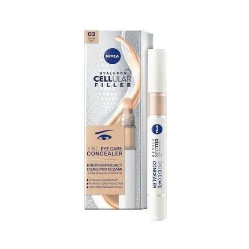 Nivea Hyaluron Cellular Filler 3W1 Krem korygujący cienie pod oczami kolor naturalny, 4 ml concealer 4.0 ml