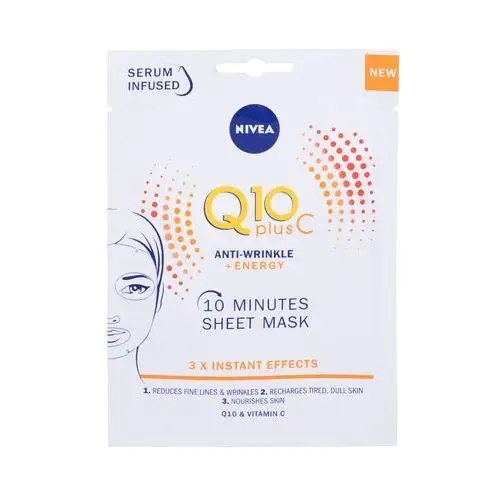 Q10 plus c maska w płacie 10-minutowa anti-wrinkle+energy 1szt Nivea