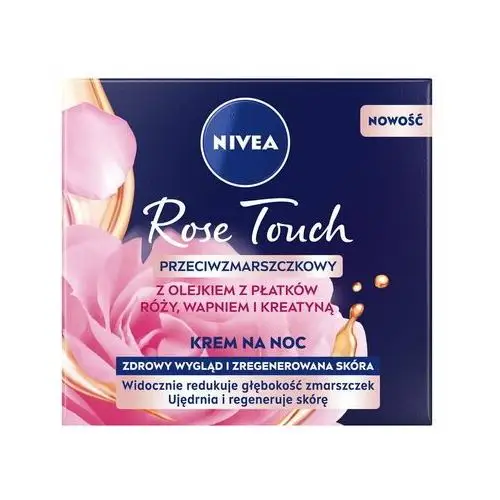 Nivea Rose Touch Przeciwzmarszczkowy krem na noc 50ml, 0194296