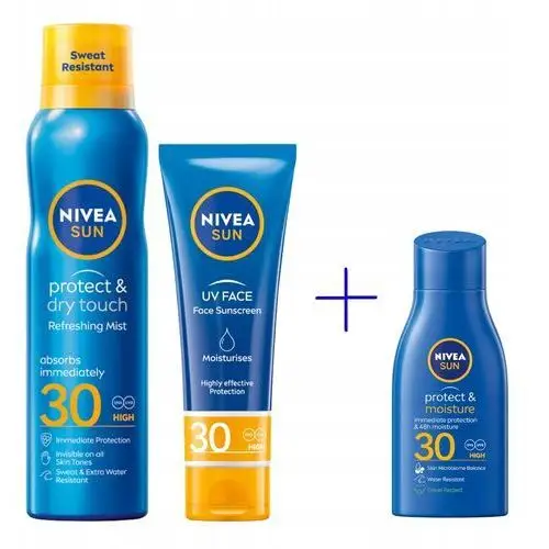 Nivea Sun Krem przeciwsłoneczny do twarzy Spray do opalania Krem 30ml