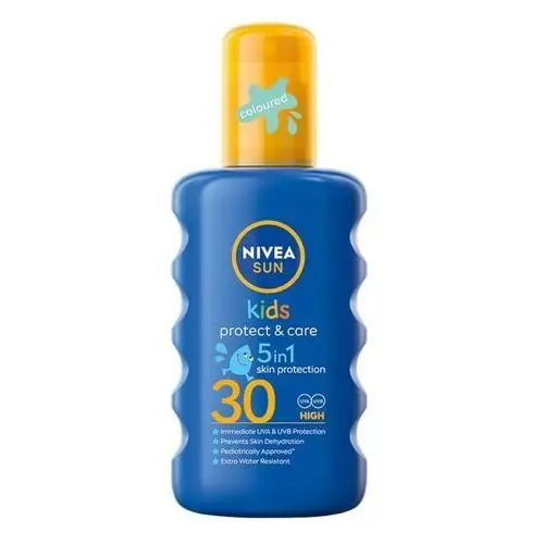 Nivea sun nawilżający spray ochronny na słońce dla dzieci kids spf 30, z zanikającym kolorem, 200 ml sonnencreme 200.0 ml