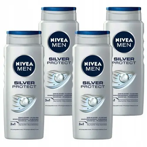 Nivea żel pod prysznic Silver Protect 4 x 500ml