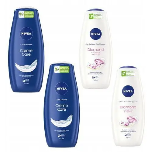 Nivea żele prysznic 2x Creme Care 2x Care Diamond