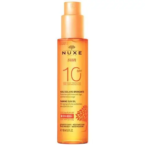 Nuxe sun tanning oil face & body spf10 (150ml)