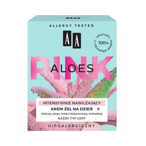 AA Aloes Pink krem intensywnie nawilżający żelowy na dzień 50 ml, 053773