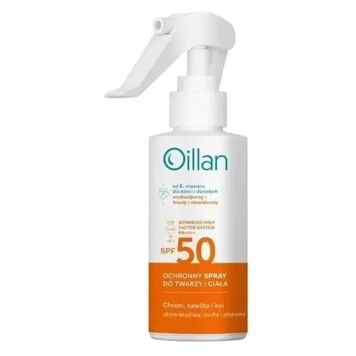 OILLAN SUN Dermo-spray przeciwsłoneczny do twarzy i ciała SPF50+ 125ml