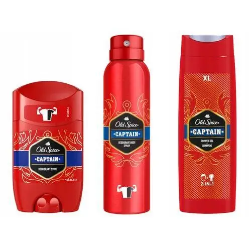 Old Spice Captain Zestaw Deo SZTYFT+SPRAY+ŻEL400ml