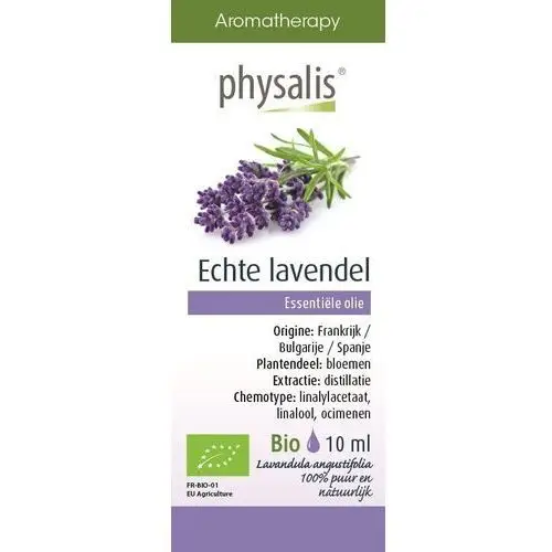 OLEJEK ETERYCZNY ECHTE LAVENDEL (LAWENDA WĄSKOLISTNA) BIO 10 ml - PHYSALIS