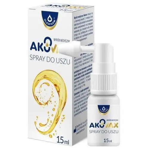Akuvax spray do uszu 15ml Oleofarm