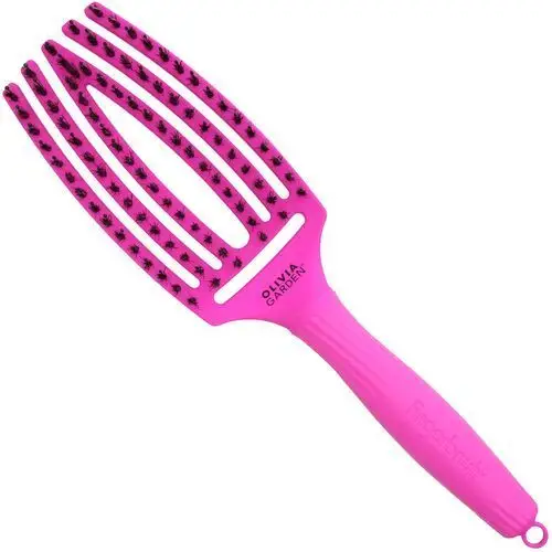 Olivia Garden Finger Brush Combo Medium, szczotka z włosiem dzika do rozczesywania, różne kolory Neon Purple