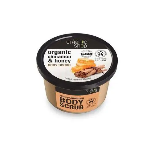 Organic shop Organic cinnamon & honey body scrub peeling do ciała na bazie ekstraktu z cynamonu, organicznego miodu i naturalnego cukru 250ml