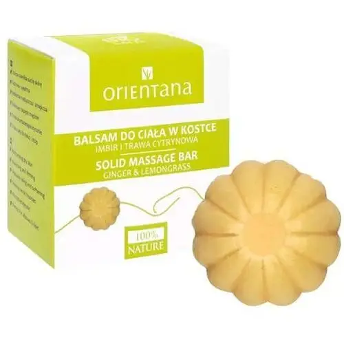 Balsam do ciała w kostce imbir i trawa cytrynowa 100% naturalny 60g Orientana
