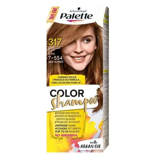 Szampon koloryzujący do włosów do 24 myć 317 (7-554) orzechowy blond Palette