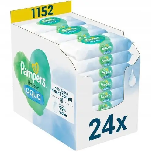 Pampers Chusteczki Nawilżane Harmonie Aqua 24 x 48 szt