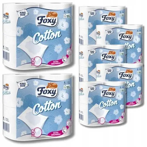 Papier toaletowy 5 Warstw Foxy Cotton Pakiet