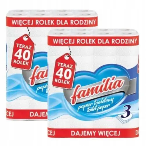 Papier Toaletowy Familia Biały 3 warstwy 80 Rolek