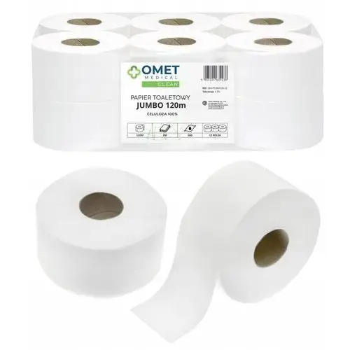 Papier toaletowy Jumbo Omet Medical 2W 120m 100% c