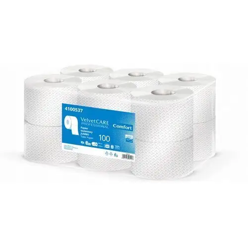 Papier toaletowy VelvetCARE Jumbo Biały 12szt 100m