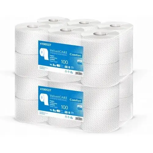 Papier toaletowy VelvetCARE Jumbo Biały 12szt 100m x2