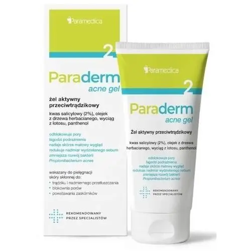 Paraderm acne gel żel aktywny przeciwtrądzikowy 50g