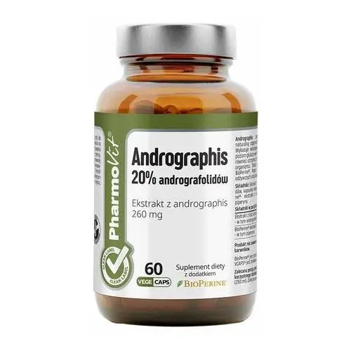 Pharmovit Suplement andrographis 20% andrografolidów 60 kaps clean label