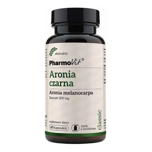 Suplement Aronia czarna 20:1 200 mg 60 kaps PharmoVit Classic,85