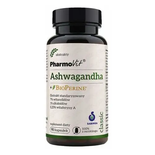Pharmovit Suplement ashwagandha + bioperine® 90 kaps classic