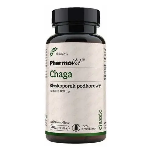 Suplement Chaga Błyskoporek podkorowy 400 mg 90 kaps PharmoVit Classic