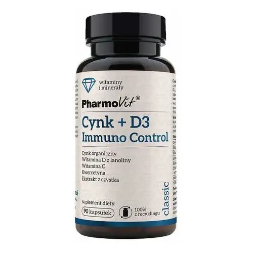 Pharmovit Suplement cynk+d3 immuno control 90 kaps classic