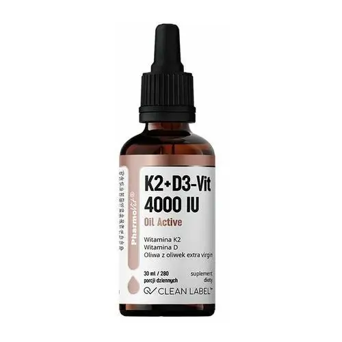 Suplement K2+D3-Vit 4000 IU Oil Active 30 ml PharmoVit Clean Label,18