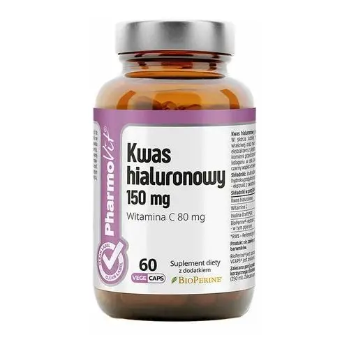 Suplement kwas hialuronowy 150 mg 60 kaps clean label Pharmovit