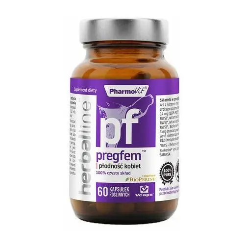 Suplement Pregfem™ płodność kobiet 60 kaps PharmoVit Herballine™