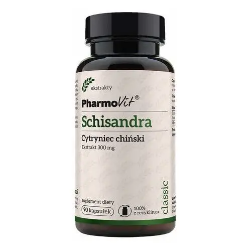 Suplement Schisandra Cytryniec chiński 4:1 300 mg 90 kaps PharmoVit Classic,35